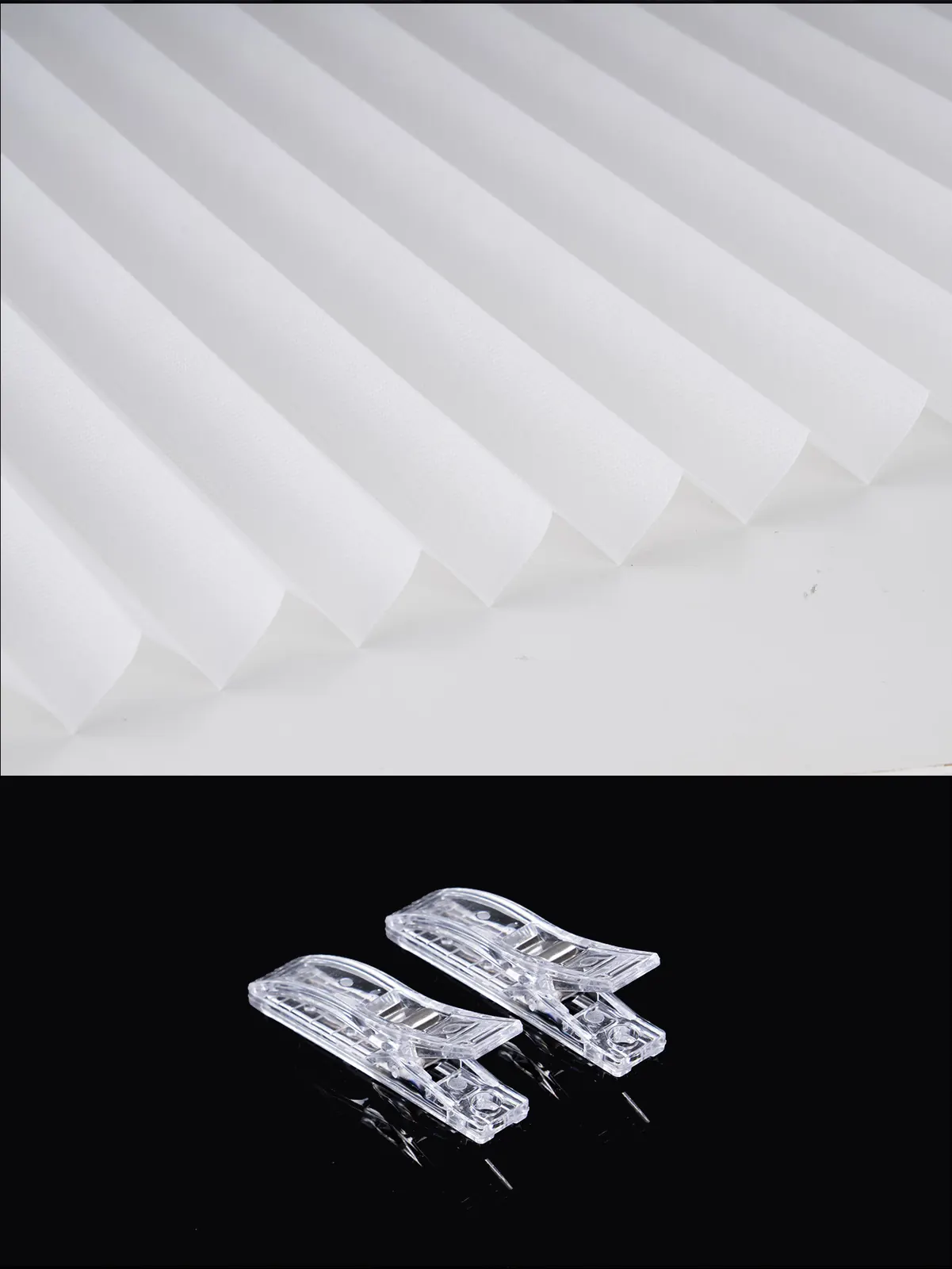 Self-Adhesive Pleated Light-Filtering Shade construction and application details 6