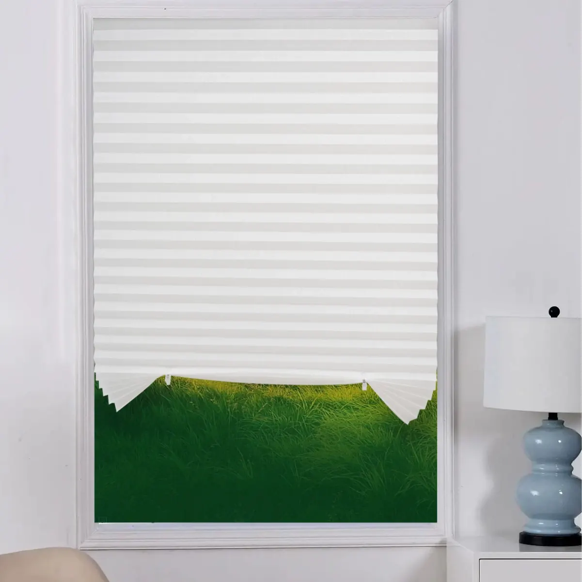 Self-Adhesive Pleated Light-Filtering Shade main product images 2