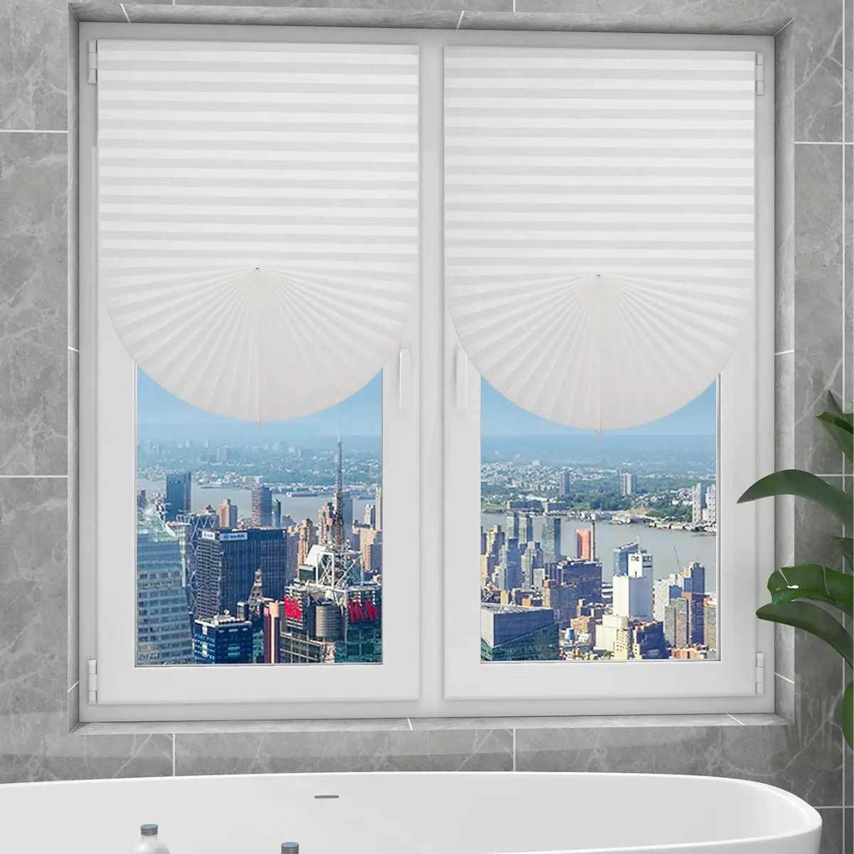 Self-Adhesive Pleated Light-Filtering Shade main product images 3