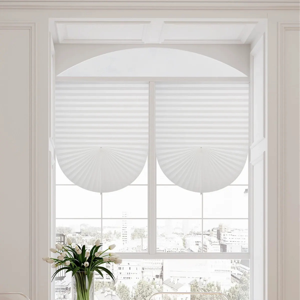 Self-Adhesive Pleated Light-Filtering Shade main product images 4