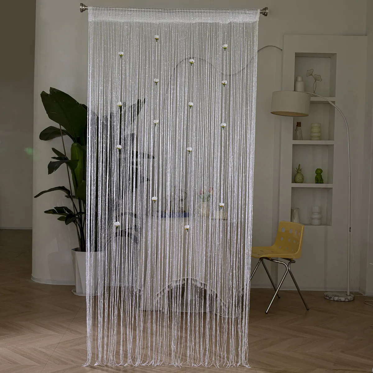 Linked Rose Flower String Curtain Style 03 construction and application details 5