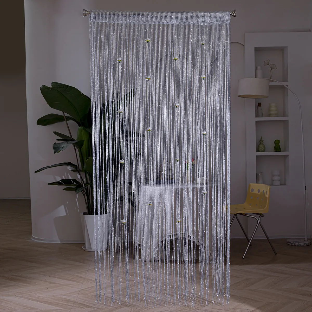 Linked Rose Flower String Curtain Style 03 construction and application details 6