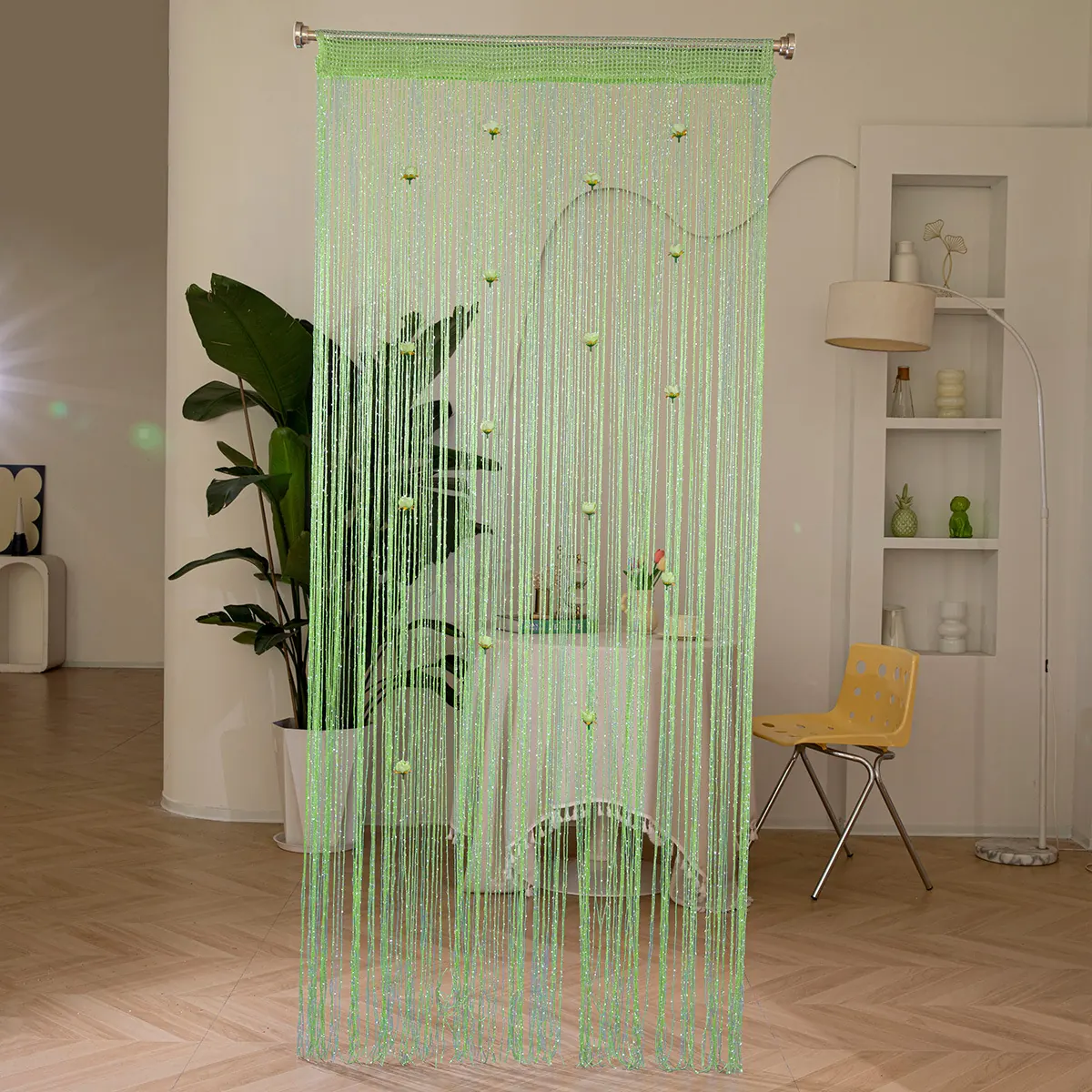 Linked Rose Flower String Curtain Style 03 construction and application details 7