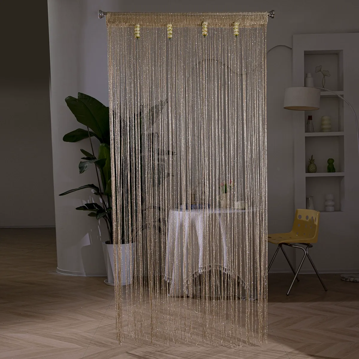 Linked Rose Flower String Curtain Style 03 main product images 4