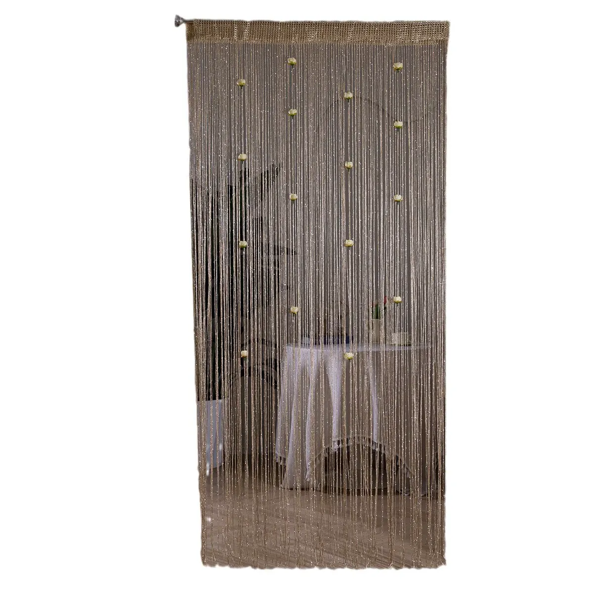 Linked Rose Flower String Curtain Style 03 main product images 5
