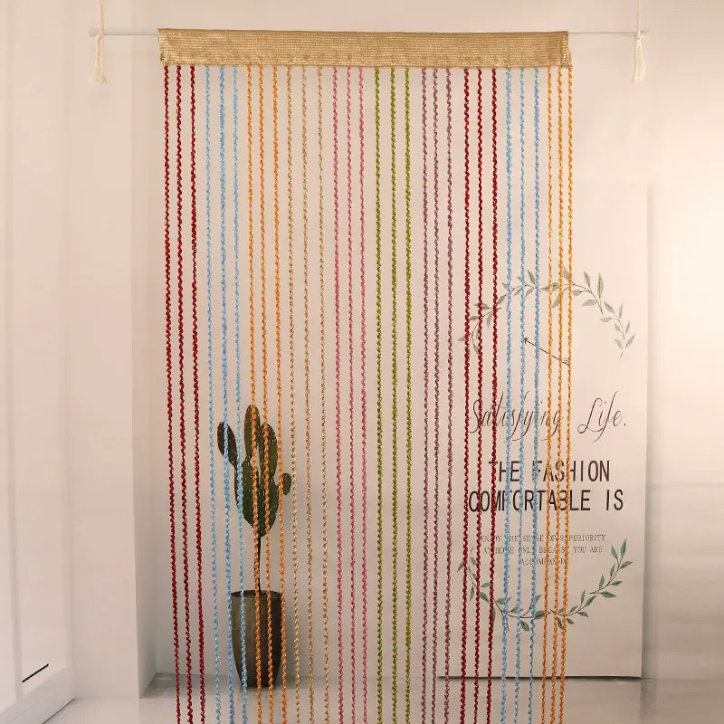 Spiral Textured String Curtain Style 03 main product images 3